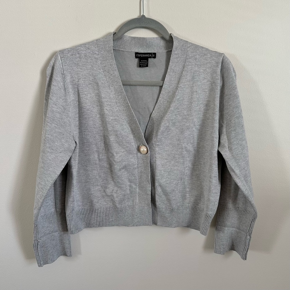 Esperanza Single Button Cardigan